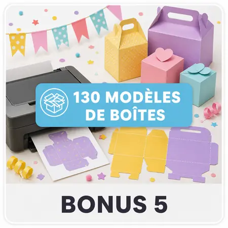 Bonus 5 — 130 modèles de boîtes